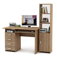 Уголок школьника Лайт-4К  (ПСЛТ-4К + СТЛТ-1)-Дуб сонома