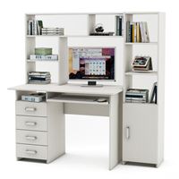 Уголок школьника Лайт-4К с надстройкой (ПСЛТ-4К-СН + СТЛТ-1)-Белый