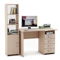 Уголок школьника Лайт-5 (ПСЛТ-5 + СТЛТ-1)-Дуб-молочный