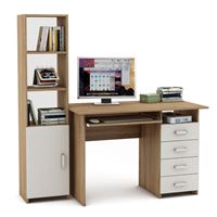 Уголок школьника Лайт-5К  (ПСЛТ-5К + СТЛТ-1)-Дуб-сонома/Белый