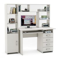 Уголок школьника Лайт-5К с надстройкой (ПСЛТ-5К-СН + СТЛТ-1)-Белый