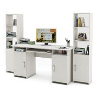 Уголок школьника Лайт-6К  (СТЛТ-1 + ПСЛТ-6К + СТЛТ-1)-Белый