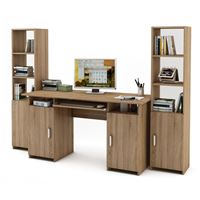 Уголок школьника Лайт-6К  (СТЛТ-1 + ПСЛТ-6К + СТЛТ-1)-Дуб сонома