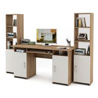 Уголок школьника Лайт-6К  (СТЛТ-1 + ПСЛТ-6К + СТЛТ-1)-Дуб-сонома/Белый