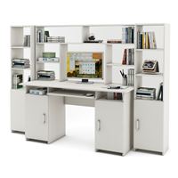 Уголок школьника Лайт-6К с надстройкой (СТЛТ-1 + ПСЛТ-6К-СН + СТЛТ-1)-Белый