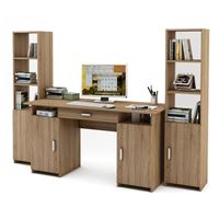 Уголок школьника Лайт-6Я (СТЛТ-1 + ПСЛТ-6Я + СТЛТ-1)-Дуб сонома