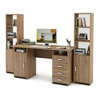 Уголок школьника Лайт-7 (СТЛТ-1 + ПСЛТ-7 + СТЛТ-1)-Дуб сонома