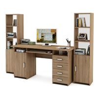 Уголок школьника Лайт-7К  (СТЛТ-1 + ПСЛТ-7К + СТЛТ-1)-Дуб сонома