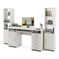 Уголок школьника Лайт-7К с надстройкой (СТЛТ-1 + ПСЛТ-7К-СН + СТЛТ-1)-Белый