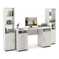 Уголок школьника Лайт-8 (СТЛТ-1 + ПСЛТ-8 + СТЛТ-1)-Белый