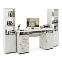 Уголок школьника Лайт-8К  (СТЛТ-1 + ПСЛТ-8К + СТЛТ-1)-Белый