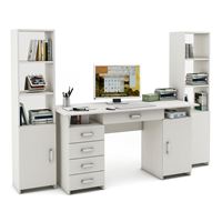 Уголок школьника Лайт-8Я (СТЛТ-1 + ПСЛТ-8Я + СТЛТ-1)-Белый