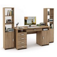 Уголок школьника Лайт-8Я (СТЛТ-1 + ПСЛТ-8Я + СТЛТ-1)-Дуб сонома