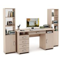 Уголок школьника Лайт-8Я (СТЛТ-1 + ПСЛТ-8Я + СТЛТ-1)-Дуб-молочный