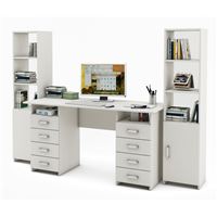 Уголок школьника Лайт-9 (СТЛТ-1 + ПСЛТ-9 + СТЛТ-1)-Белый