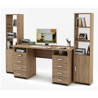 Уголок школьника Лайт-9 (СТЛТ-1 + ПСЛТ-9 + СТЛТ-1)-Дуб сонома