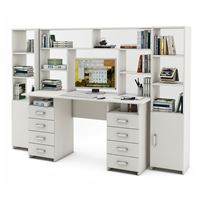 Уголок школьника Лайт-9 с надстройкой  (СТЛТ-1 + ПСЛТ-9-СН + СТЛТ-1)-Белый