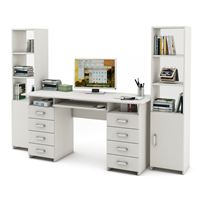 Уголок школьника Лайт-9К (СТЛТ-1 + ПСЛТ-9К + СТЛТ-1)-Белый