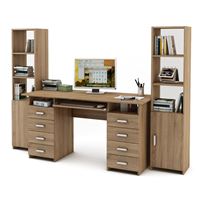 Уголок школьника Лайт-9К (СТЛТ-1 + ПСЛТ-9К + СТЛТ-1)-Дуб сонома