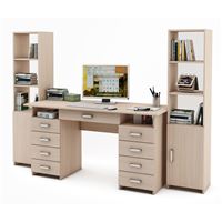 Уголок школьника Лайт-9Я (СТЛТ-1 + ПСЛТ-9Я + СТЛТ-1)-Дуб-молочный