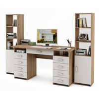 Уголок школьника Лайт-9Я (СТЛТ-1 + ПСЛТ-9Я + СТЛТ-1)-Дуб-сонома/Белый