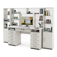 Уголок школьника Лайт-9Я с надстройкой (СТЛТ-1 + ПСЛТ-9Я-СН + СТЛТ-1)-Белый