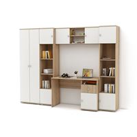 Уголок школьника Тунис-3 (ШТ-4П + СТТ-2 + ПСТ-1 + ПНТ + СТТ-2)-Дуб-сонома/Белый