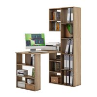 Стеллаж Феликс-2 + стол Феликс-5-Дуб-сонома