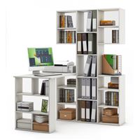 Стеллаж Феликс-3 + стол Феликс-5-Белый