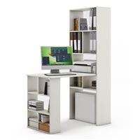 Стеллаж Феликс-4 + стол Феликс-5-Белый