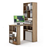 Стеллаж Феликс-4 + стол Феликс-5-Дуб-сонома