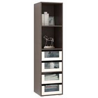 Стеллаж Прайм-41-4 венге / дуб молочный