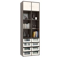 Стеллаж Прайм-62-4 венге / дуб молочный