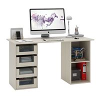 Стол двухтумбовый Прайм-64 дуб молочный