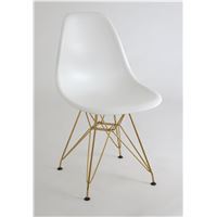 Стул с металлическим основанием РР-638-А GD-ML (WHITE 07/металл Золотистый)