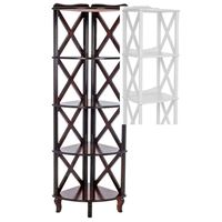 Этажерка-сталлаж угловая Джульетта-4 (молочный дуб)