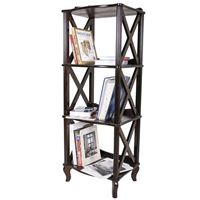 Этажерка-стеллаж "Джульетта"-3 (орех) Вис