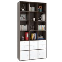 Стеллаж Прайм-63-2 венге / белый