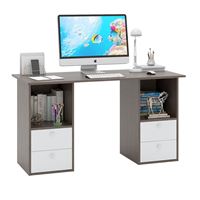 Стол двухтумбовый Прайм-61 венге / белый