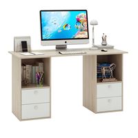 Стол двухтумбовый Прайм-61 дуб сонома / белый