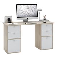 Стол двухтумбовый Прайм-62 дуб сонома / белый