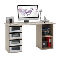 Стол двухтумбовый Прайм-64 дуб сонома / белый