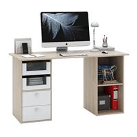 Стол двухтумбовый Прайм-65 дуб сонома / белый