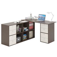 Угловой стол Прайм-82 венге / дуб молочный