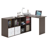 Угловой стол Прайм-52 венге / белый