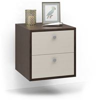 Тумба прикроватная Прайм-11-1 подвесная / напольная венге / дуб молочный