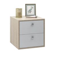 Тумба прикроватная Прайм-11-1 подвесная / напольная дуб сонома / белый