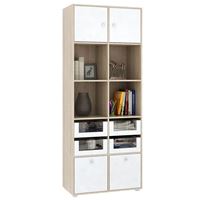 Стеллаж Прайм-52-3 дуб сонома / белый