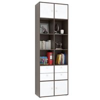 Стеллаж Прайм-62-2 венге / белый