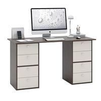 Стол двухтумбовый Прайм-60 венге / дуб молочный